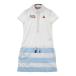 LE COQ GOLF Le Coq Golf короткий рукав Polo One-piece окантовка рисунок оттенок белого M Golf одежда женский 