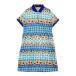 MUNSING WEAR Munsingwear одежда короткий рукав One-piece цветочный принт оттенок голубого L Golf одежда женский 