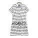 CALLAWAY Callaway короткий рукав One-piece cocos nucifera. дерево общий рисунок оттенок белого S Golf одежда женский 