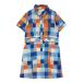 VIVA HEART viva Heart короткий рукав One-piece в клетку оттенок голубого 42 Golf одежда женский 