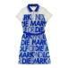 MARK&amp;LONA Mark and rona половина Zip короткий рукав Polo One-piece Logo общий рисунок оттенок голубого 36 Golf одежда женский 
