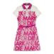 MARK&amp;LONA Mark and rona половина Zip короткий рукав Polo One-piece Logo общий рисунок розовый серия 36 Golf одежда женский 