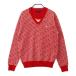 CALLAWAY Callaway V шея длинный рукав вязаный свитер общий рисунок оттенок красного M Golf одежда мужской 