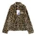 [ новый товар ]KISS ON THE GREEN Kiss on The зеленый длинный рукав полный Zip боа жакет Leopard рисунок оттенок коричневого 2 Golf одежда женский 