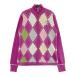 MUNSING WEAR Munsingwear одежда подкладка есть вязаный Zip жакет diamond рисунок лиловый серия M Golf одежда женский 
