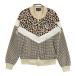 PEARLY GATES Pearly Gates Zip жакет Leopard тысяч птица рисунок оттенок бежевого 0 Golf одежда женский 
