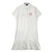 PEARLY GATES Pearly Gates 2024 год модели короткий рукав Polo One-piece кромка flair общий рисунок оттенок белого 2 Golf одежда женский 