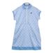 FILA GOLF filler Golf половина Zip короткий рукав Polo One-piece общий рисунок оттенок голубого LL Golf одежда женский 