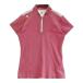 DESCENTE GOLF Descente Golf половина Zip короткий рукав футболка розовый серия S Golf одежда женский 