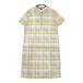 BEAMS GOLF Beams Golf короткий рукав One-piece в клетку оттенок желтого L Golf одежда женский 