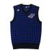 DESCENTE GOLF Descente Golf вязаный лучший в клетку оттенок голубого M Golf одежда мужской 