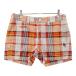 PEARLY GATES Pearly Gates linen. стрейч шорты в клетку orange серия 1 Golf одежда женский 