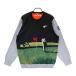 BEAMS GOLF Beams Golf шерсть . длинный рукав вязаный свитер общий рисунок оттенок черного XL Golf одежда мужской 