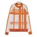 DESCENTE GOLF Descente Golf вырез лодочкой длинный рукав вязаный свитер в клетку orange серия L Golf одежда женский 