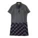 M.U SPORTS M You спорт короткий рукав One-piece в клетку серый серия 42 Golf одежда женский 