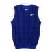 BEAMS GOLF Beams Golf двусторонний V шея лучший в клетку темно-синий серия S Golf одежда мужской 