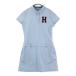 TOMMY HILFIGER GOLF Tommy Hilfiger Golf короткий рукав One-piece футбол земля полоса рисунок оттенок голубого L Golf одежда женский 