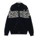 NEW BALANCE GOLF New balance подкладка имеется вязаный Zip жакет шерсть . Leopard рисунок оттенок черного 1 Golf одежда женский 