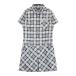 CALLAWAY Callaway короткий рукав One-piece в клетку серый серия L Golf одежда женский 