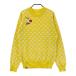 FILA GOLF filler Golf длинный рукав вязаный свитер шерсть . общий рисунок оттенок желтого M Golf одежда женский 