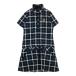 FILA GOLF filler Golf короткий рукав One-piece в клетку оттенок черного LL Golf одежда женский 