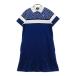 PEARLY GATES Pearly Gates короткий рукав Polo One-piece темно-синий серия 2 Golf одежда женский 
