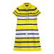 LE COQ GOLF Le Coq Golf короткий рукав Polo One-piece окантовка рисунок оттенок желтого L Golf одежда женский 