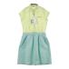 [ новый товар ]ADIDAS GOLF Adidas Golf короткий рукав One-piece sia футбол цветочный принт оттенок зеленого L Golf одежда женский 