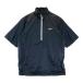 NIKE GOLF Nike Golf короткий рукав половина Zip жакет с изнанки флис оттенок черного L Golf одежда мужской 
