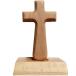  10 character . wooden ies*ki list Cross Christianity .. stand type interior small articles equipment ornament desk-top type ornament ... objet d'art 12.5cmH