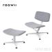 raawii ARBA Lounge Chair Kvadrat RE-WOOLla- we Alba lounge стул + подставка для ног L one *brurek[light grey / light grey shell]