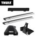 THULE( Thule ) CX-5 специальный основной держатель ( foot 7205+ Wing балка край 7215/7214+ комплект 5079)+ багажник для лыж snow упаковка 7324B продольные направляющие на крыше нет KF#
