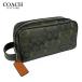 COACH Coach мужской клатч ручная сумочка маленький путешествие signature утка принт CFF05 зеленый новый продукт новый товар 