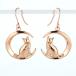 猫 ねこ ネコ CAT ピアス ダイヤモンド ピンクゴールド レディース アクセサリー セール
