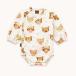 Hebe (hebe) Cute cat allover print длинный рукав LAP детский комбинезон 