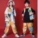  Kids танцевальный костюм лучший брюки укороченные брюки длина брюки без рукавов камуфляж hip-hop HIPHOP мужчина девочка tops ребенок группа одежда Junior Event презентация 