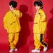  Kids танцевальный костюм hip-hop Kids танцевальный костюм выставить tops брюки украшен блестками костюм ребенок одежда . рука HIPHOP Jazz Dance 