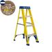 Louisville Ladder волокно стремянка одиночный подножка 4ft(120cm) желтый выдерживаемая нагрузка 110kg FS2004 Louis Bill лестница DIY инструмент America 