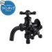 TOYO Water View TAP twin ответвление черный вентиль только 2 . шланг адаптор есть . вода вид водопроводное сообщение уличный кран с раковиной 
