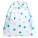  waterproof pouch travel pack polka dot white &amp; blue made in Japan 