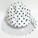 [ почтовая доставка OK] Kids для дождь шляпа точка рисунок белый M&L размер .. резина есть [ сделано в Японии ] ребенок водонепроницаемый непромокаемая одежда Junior детский сад уход за детьми . ученик начальной школы полька-дот [toresen]