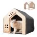  домашнее животное house домашнее животное клетка кошка собачья конура натуральное дерево производства собака салон кошка собака треугольник крыша стиль кошка собака . кошка собака двоякое применение коврик имеется удален возможность .. место сборка простой 