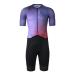 COMP короткий рукав раздельный One-piece [ лиловый x чёрный брюки ]