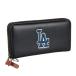  M e рубин (MLB)( мужской, женский )MLB PU вышивка длинный кошелек Los Angeles doja-sLA-WLT33 BLACK чёрный 