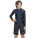  Nike (NIKE)( Kids ) длинный рукав купальный костюм Junior унисекс длинный рукав шорты комплект чёрный 140-170 размер 1991129-0009 длинный рукав раздельный 
