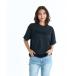  Roxy (ROXY)( женский )ALGAE SaGa la вышивка Logo короткий рукав футболка 26SPRST261095BLK