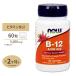 [ купон есть ] витамин B-12 5000mcg 60 шарик фолиевая кислота + витамин B12 NOW Foodsnauf-z