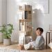  вращение b трещина 4 уровень примерно ширина 44cm иллюстрированная книга соответствует натуральный натуральное дерево круглый 360 раз вращение книжный шкаф сборка товар 