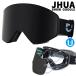  переселение распродажа! ограниченное количество!JHUA SNOW HIGH END GOGGLE BLACK/BLACK MIRROR для мужчин и женщин MAGNET сноуборд лыжи защитные очки сноуборд [ возвращенный товар, замена отмена не возможно ]