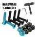 SW HARD WARE/ аппаратное обеспечение ALLEN шестиугольник 1 дюймовый BLACK/BLUE металлик голубой болт / винт / гайка T-tool имеется [ возвращенный товар, замена не возможна ]